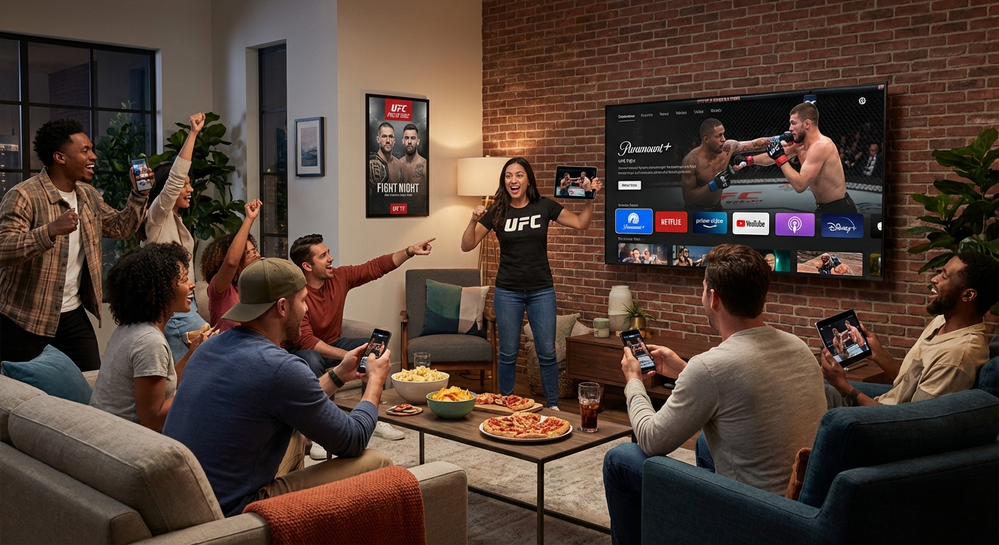 Fans watching UFC on multiple streaming devices