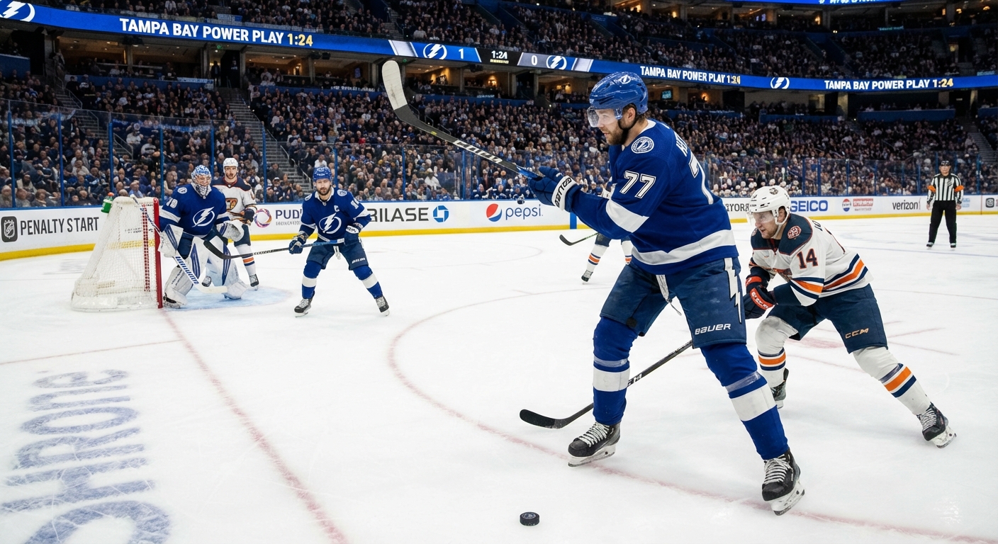 Victor Hedman quarterbacking the power play from the blue line